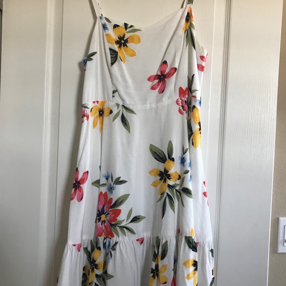 White floral dress